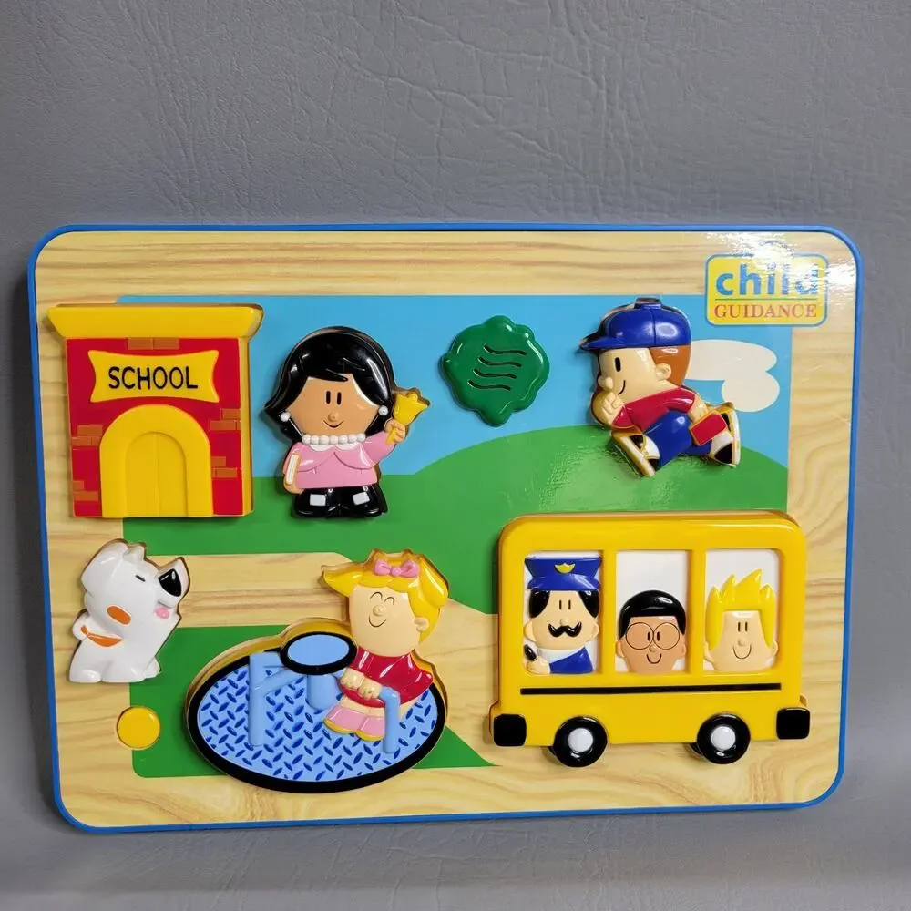 Electronic Wood Puzzle Child Guidance Radio Shack School